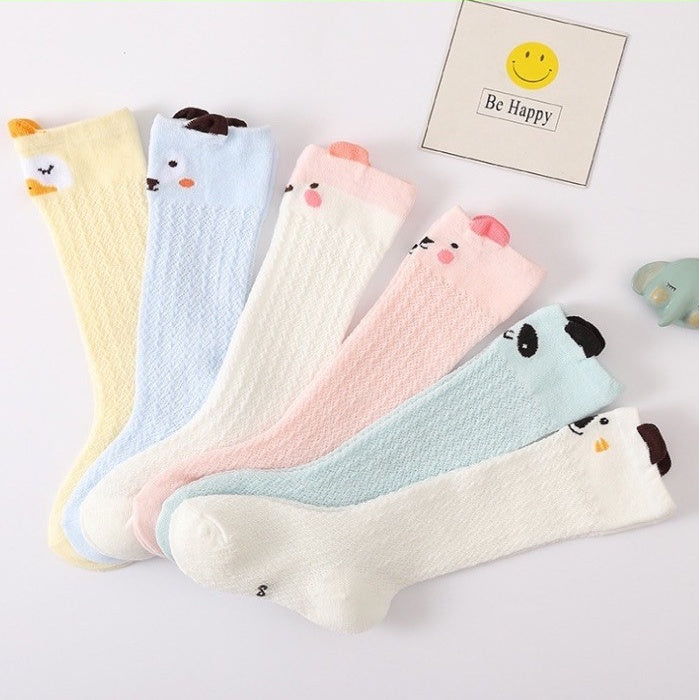 Knee-High Mesh Animal Socks – Mixed colours / set