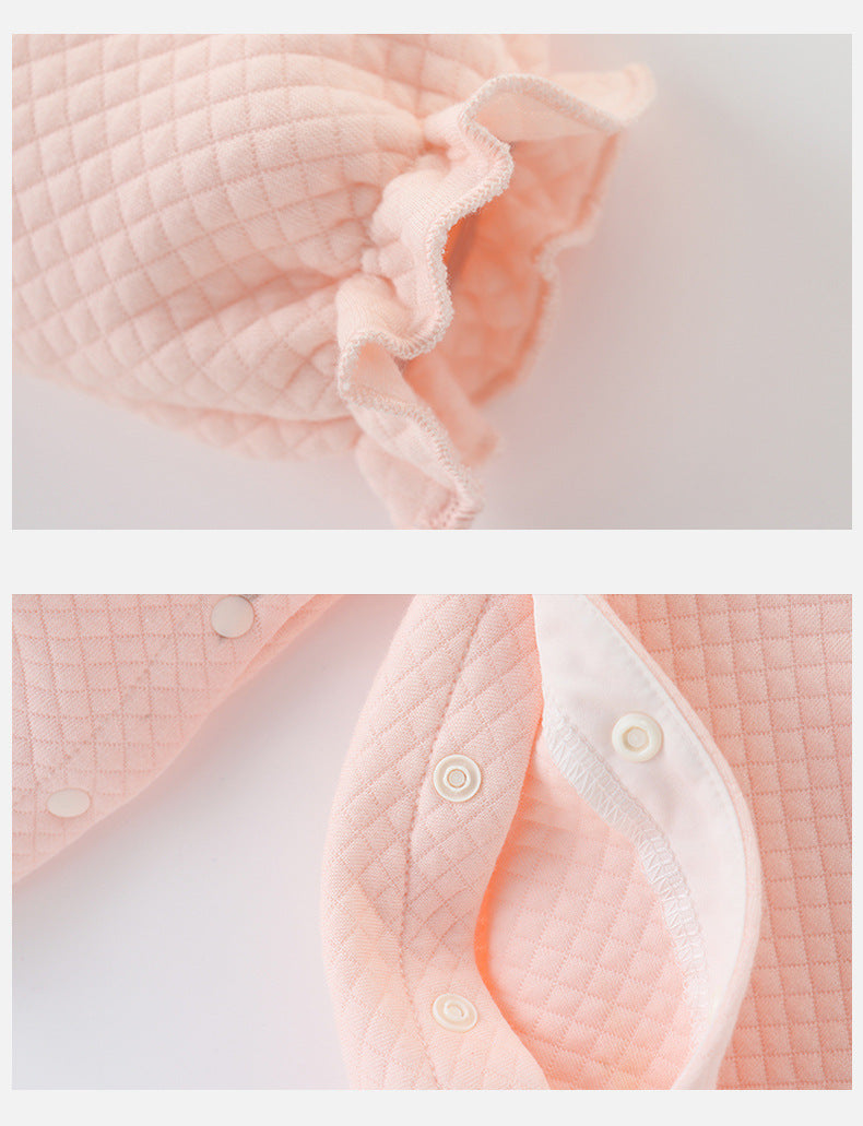 Quilted Romper with Lace Collar & Ribbon – detail view 3