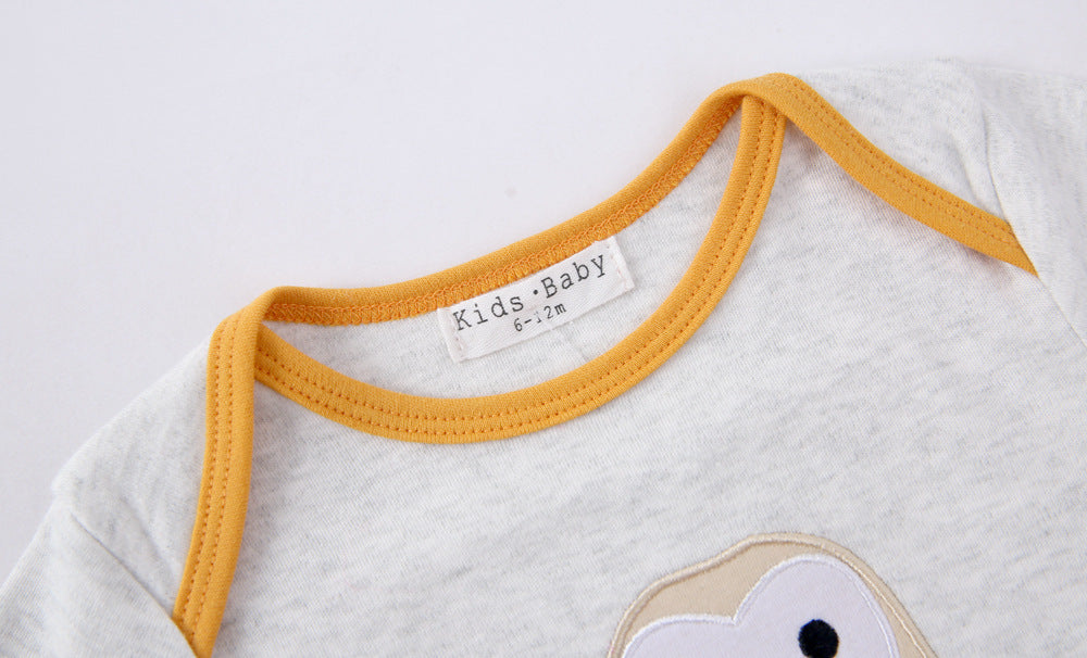 Owl Appliqué Long-Sleeve Bodysuit – detail view 5