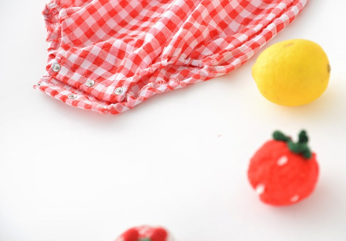 Red Gingham Fruit Romper – detail view 9