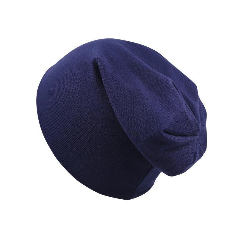 Slouchy Jersey Cotton Beanie – Navy